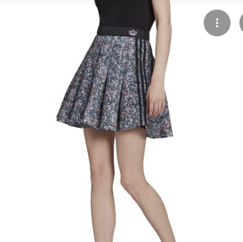 Adidas Midi Multicolor Skirt Textured Pleated NWT